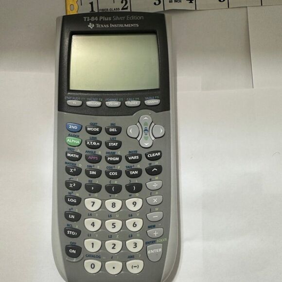 TI-84 Plus Silver Edition Graphing Calculator Texas Instruments W/ Cover WORKS
